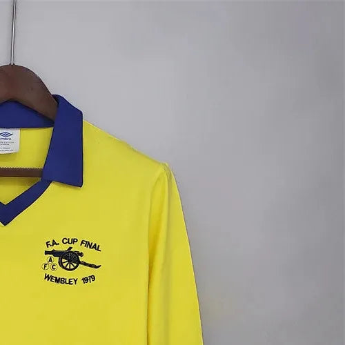 Retro Arsenal 7179 long sleeve away yellow jersey Fan Version