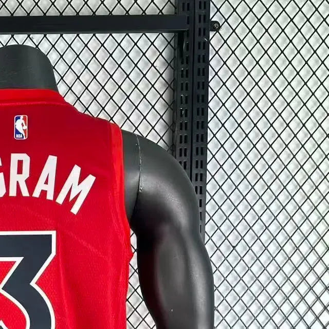 NBA Toronto Raptors V-Neck Red Jersey INGRAM#3