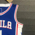 NBA Philadelphia 76ers Round Neck Blue 75th Anniversary Jersey HARDEN#1 S-XXL