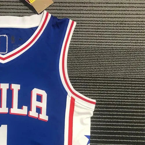 NBA Philadelphia 76ers Round Neck Blue 75th Anniversary Jersey HARDEN#1 S-XXL