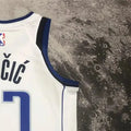 NBA Dallas Mavericks V-Neck White Jersey DONCIC#77 S-XXL