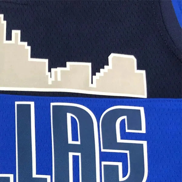 NBA Dallas Mavericks V Neck Snow Mountain Royal Blue Jersey PORZINGIS#6 S-XXL
