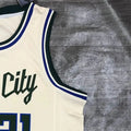 NBA Milwaukee Bucks Round neck Beige jersey HOLIDAY#21 S-XXL