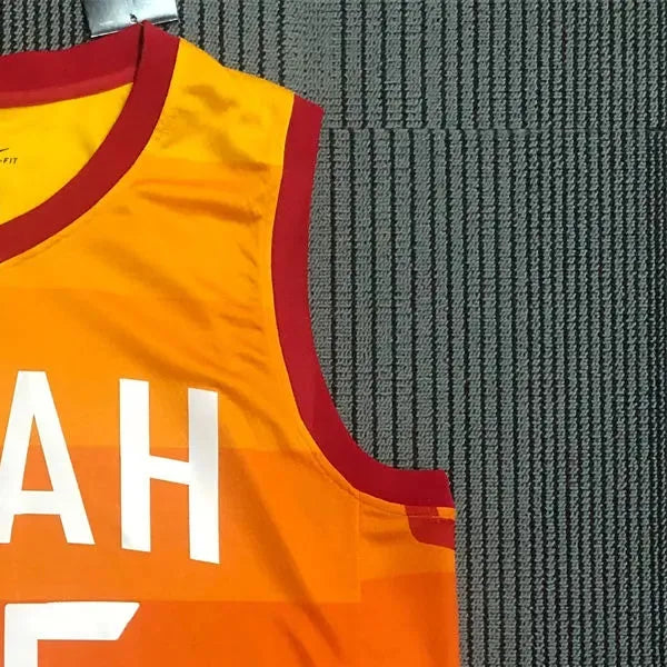 NBA Utah Jazz V-Neck Orange Jersey MITCHELL#45 S-XXL