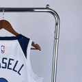 NBA Minnesota Timberwolves 2023 V-Neck White Jersey RUSSELL#0 S-XXL