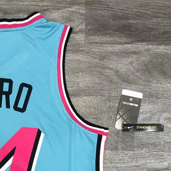NBA Miami Hearts round neck Light Blue Jersey HERRO#14 S-XXL