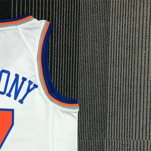NBA New York Knicks Round Neck White 75th Anniversary jersey ANTHONY#7 S-XXL