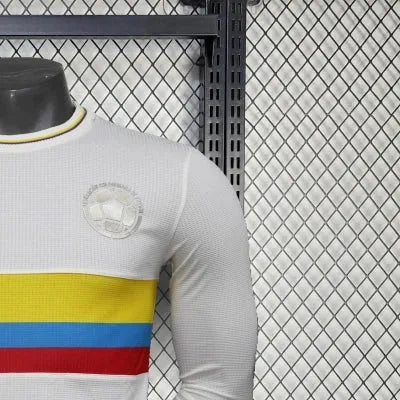 2425 Colombia 100th Anniversary Edition White Long Sleeve Jersey Player Version