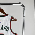 NBA Milwaukee Bucks 2018 Round Neck White jersey LILLARD#0 S-XXL