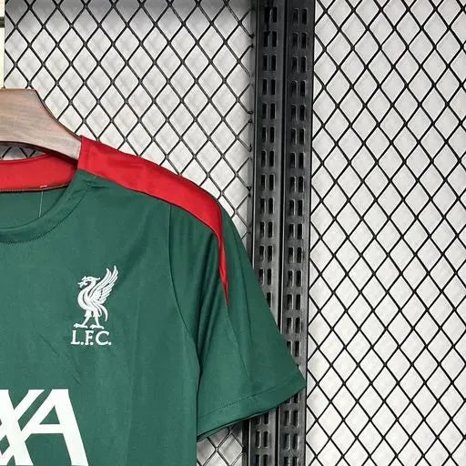 202425 Liverpool Pre-match training dark green Jersey Fan Version