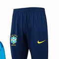 2024 Brazil Blue Hoodie Jacket Kit Set Football Team Shirt Sports Fashion