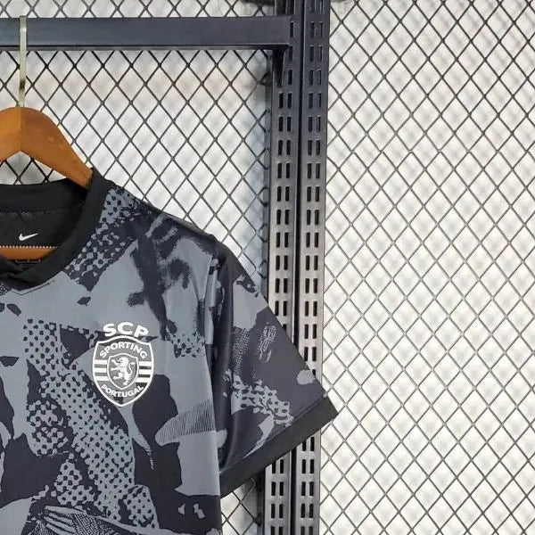 202526 Sporting Lisbon Pre-Match Black jersey Fan version