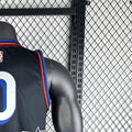 NBA Philadelphia 76ers 2021 V-Neck City Edition Black Jersey MAXEY#0 S-XXL