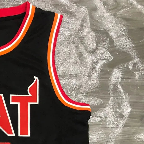NBA Miami Hearts round neck Black Jersey ADEBAYO#13 S-XXL