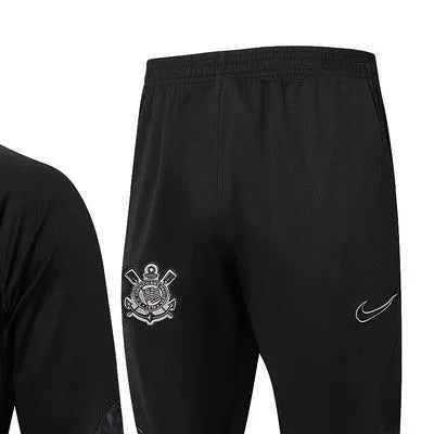2425 Corinthians Black Long-sleeved half-pull training kit Football team kit