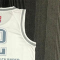 NBA Oklahoma City Thunder V-Neck White 75th Anniversary Jersey GILGEOUS-ALEXANDER#2 S-XXL