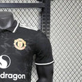 202526 Manchester United Co branded POLO Black jersey Player Version