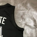 NBA San Antonio Spurs V-Neck Black jersey WHITE#4 S-XXL