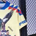 202425 Club America 15 Champions Yellow Commemorative Edition White Jersey Fan Version
