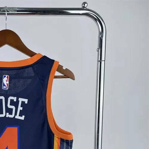 NBA New York Knicks V-Neck JORDAN Edition Black jersey ROSE#4 S-XXL