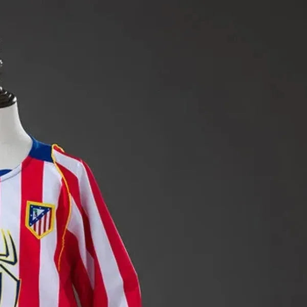 Retro Atletico Madrid 200405 Home Kid Kits Long Sleeve
