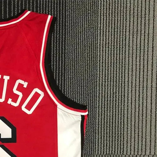 NBA Chicago Bulls Round Neck Red 75th Anniversary Jersey CARUSO#6 S-XXL