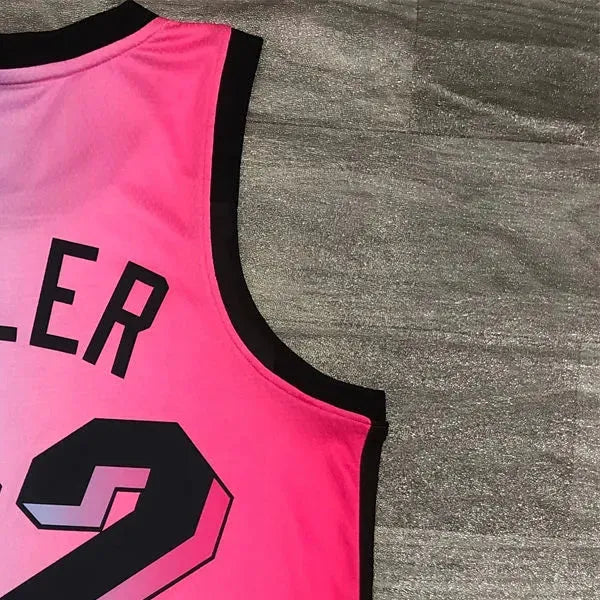NBA Miami Hearts round neck Gradient Jersey BUTLER#22 S-XXL