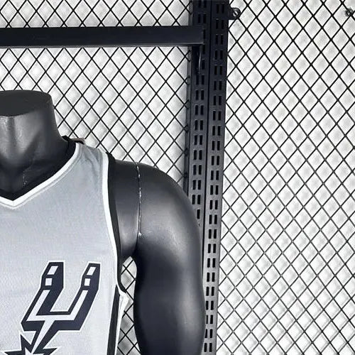 NBA San Antonio Spurs 2021 V-Neck Grey jersey WENBANYAMA#1 S-XXL