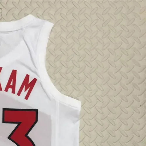 NBA Toronto Raptors V-Neck White Jersey SIAKAM#43 S-XXL