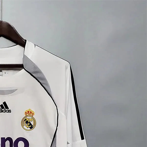 Real Madrid 0607 Home Retro jersey Home Long Sleeves Fan Version