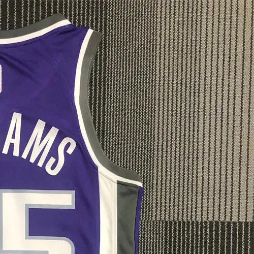 NBA Scaramento Kings V-Neck Purple 75th Anniversary jersey WILLIAMS#55 S-XXL