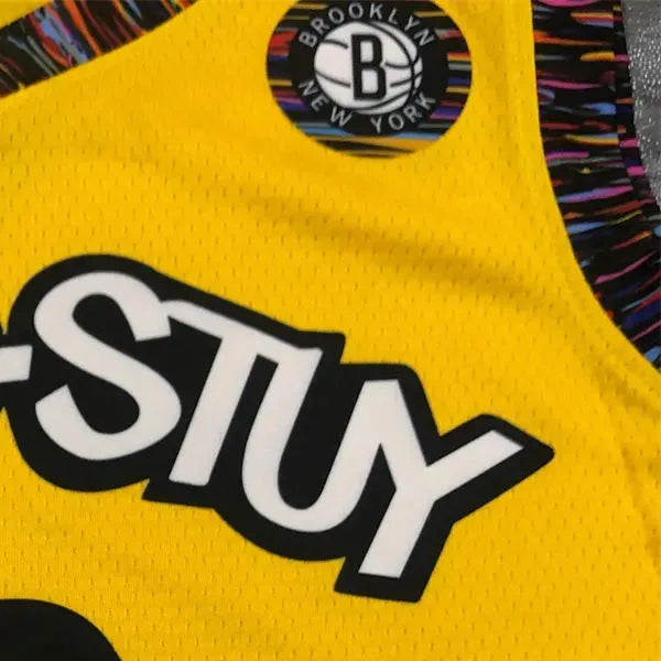 NBA Brooklyn Nets V-Neck Yellow Jersey GRIFFIN#2 S-XXL
