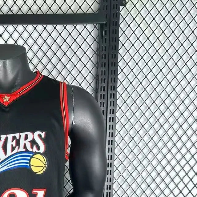 NBA Philadelphia 76ers 2026 Vintage Style Black Jersey EMBIID#21
