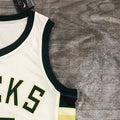 NBA Milwaukee Bucks V-Neck White jersey MIDDLETON#22 S-XXL