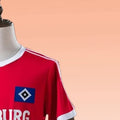 Retro Hamburger SV 198485 Away Red jersey Fan Version
