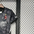 202425 AC Milan Goalkeeper Black jersey Kid Kits Size 16-28