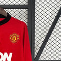 Retro Manchester United 201314 home Long Sleeves jersey Fan Version