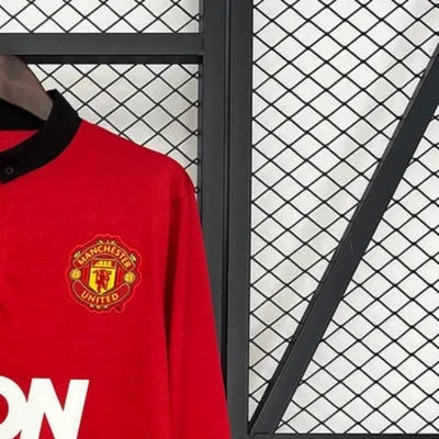 Retro Manchester United 201314 home Long Sleeves jersey Fan Version