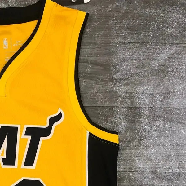 NBA Miami Hearts V-Neck Yellow Jersey WADE#3 S-XXL