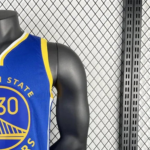 NBA Golden State Warriors 2023 V-Neck Blue Jersey CURRY#30#2974 S-XXL