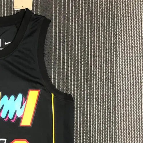 NBA Miami Hearts Round Neck Black 75th Anniversary Jersey ADEBAYO#13 S-XXL