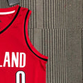 NBA Portland Trail Blazers V-Neck Red Jersey LILLARD#0 S-XXL