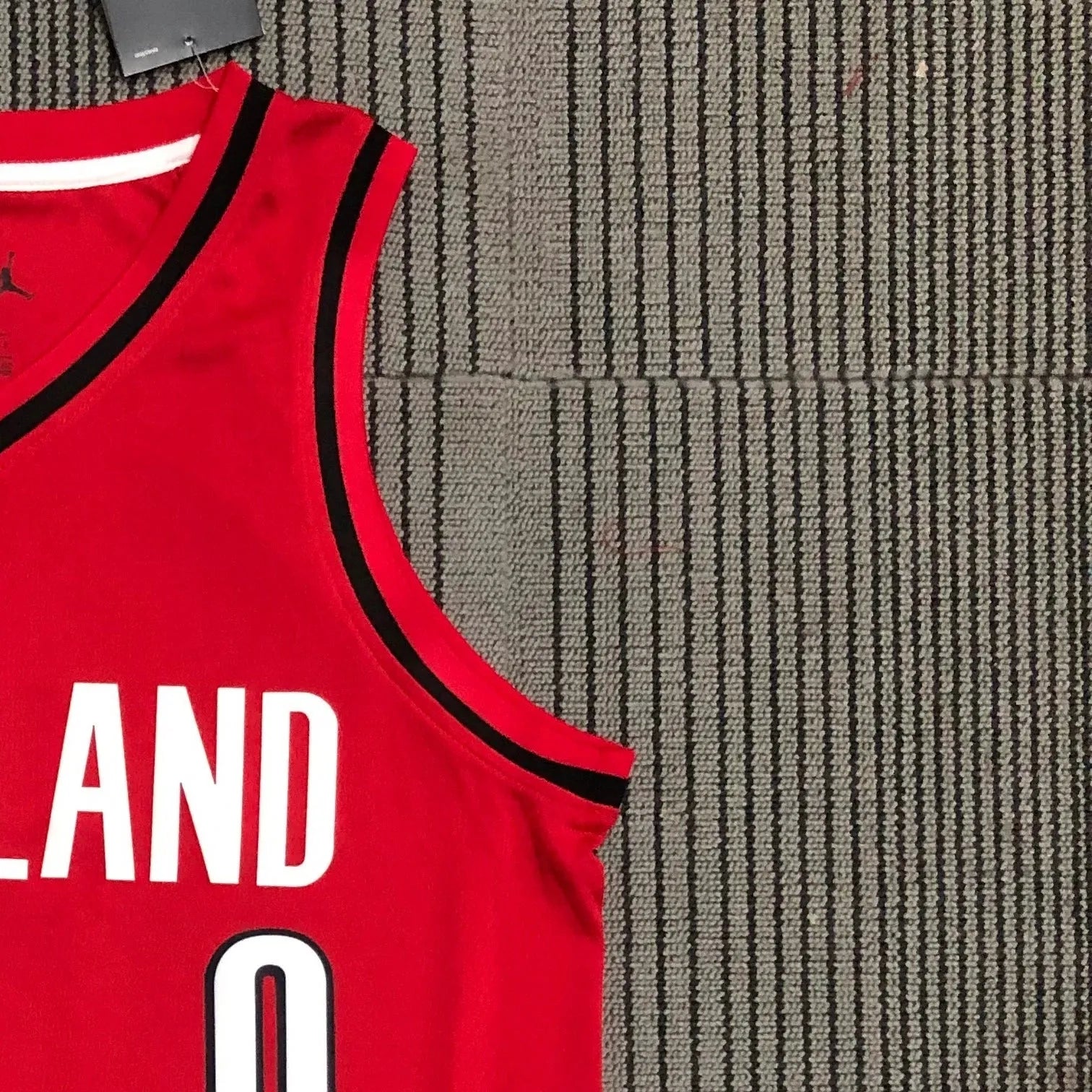 NBA Portland Trail Blazers V-Neck Red Jersey LILLARD#0 S-XXL