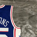 NBA Philadelphia 76ers V-Neck Blue Jersey SIMMONS#25 S-XXL