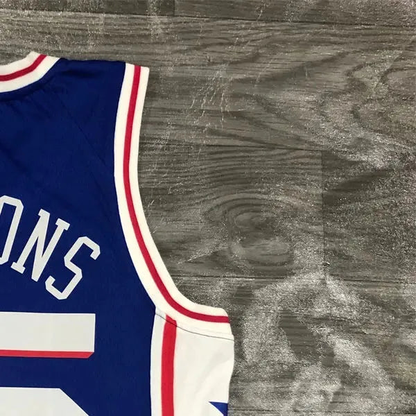 NBA Philadelphia 76ers V-Neck Blue Jersey SIMMONS#25 S-XXL