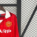 Retro Manchester United 199294 home Long Sleeves jersey Fan Version