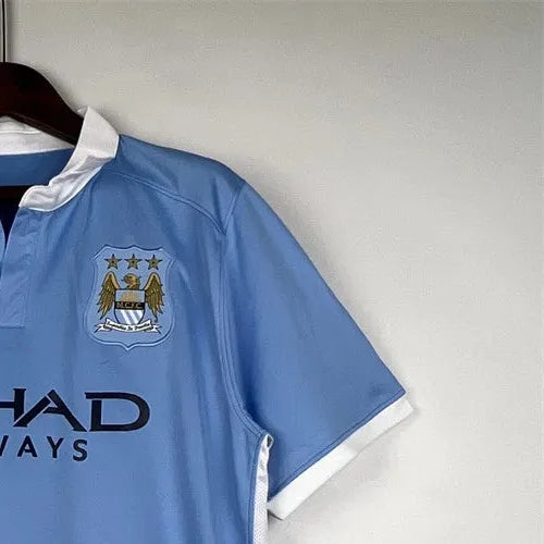 Retro Manchester City 1516 version home jersey Fan Version
