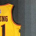 NBA Altanta Hawks Round Neck Yellow Jersey YOUNG#11 S-XXL