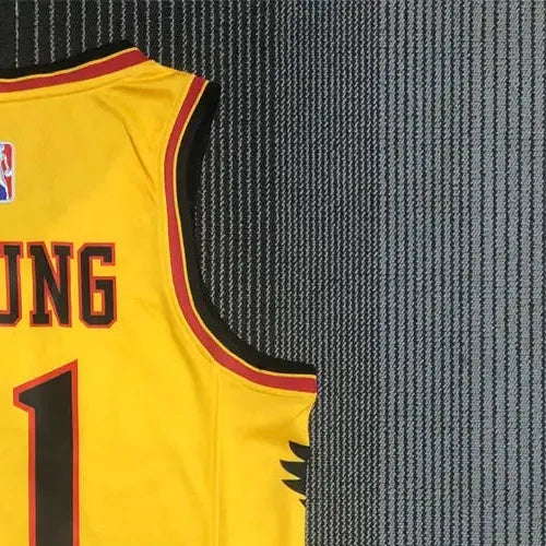 NBA Altanta Hawks Round Neck Yellow Jersey YOUNG#11 S-XXL