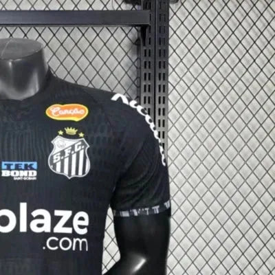 202425 Santos Special Edition Black Jersey With Sponsors jersey Player Version